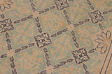 handmade Traditional Kafkaz Chobi Ziegler Green Tan Hand Knotted RECTANGLE 100% WOOL area rug 9 x 12