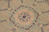 handmade Traditional Kafkaz Chobi Ziegler Green Tan Hand Knotted RECTANGLE 100% WOOL area rug 9 x 12