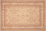Shabby Chic Ziegler Carolynn Tan Brown Hand-Knotted Wool Rug - 6'8'' x 9'2''