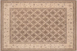 Bohemien Ziegler Willene Brown Beige Hand-Knotted Wool Rug - 8'2'' x 9'8''