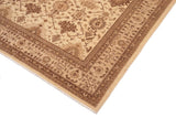 handmade Traditional Kafkaz Chobi Ziegler Ivory Lt. Tan Hand Knotted RECTANGLE 100% WOOL area rug 8 x 10