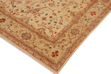 handmade Traditional Kafkaz Chobi Ziegler Tan Blue Hand Knotted RECTANGLE 100% WOOL area rug 9 x 11