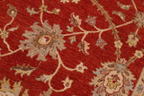 handmade Traditional Kafkaz Chobi Ziegler Orange Gold Hand Knotted RECTANGLE 100% WOOL area rug 9 x 12