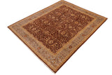 handmade Traditional Kafkaz Chobi Ziegler Brown Gray Hand Knotted RECTANGLE 100% WOOL area rug 9 x 11