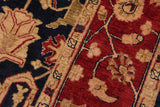 handmade Traditional Kafkaz Chobi Ziegler Blue Red Hand Knotted RECTANGLE 100% WOOL area rug 9 x 12