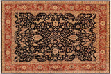 handmade Traditional Kafkaz Chobi Ziegler Black Rust Hand Knotted RECTANGLE 100% WOOL area rug 9 x 12