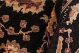 handmade Traditional Kafkaz Chobi Ziegler Black Aubergine Hand Knotted RECTANGLE 100% WOOL area rug 8 x 11