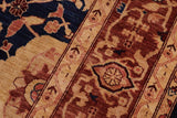 handmade Traditional Kafkaz Chobi Ziegler Blue Lt. Brown Hand Knotted RECTANGLE 100% WOOL area rug 10 x 14