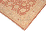 handmade Traditional Kafkaz Chobi Ziegler Brown Tan Hand Knotted RECTANGLE 100% WOOL area rug 10 x 14