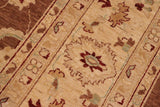 handmade Traditional Kafkaz Chobi Ziegler Brown Lt. Gold Hand Knotted RECTANGLE 100% WOOL area rug 10 x 14