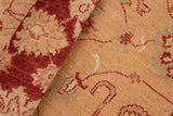 handmade Traditional Kafkaz Chobi Ziegler Brown Red Hand Knotted RECTANGLE 100% WOOL area rug 6 x 9