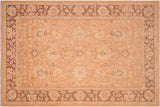 Classic Ziegler Denisha Brown Tan Hand-Knotted Wool Rug - 6'1'' x 8'10''