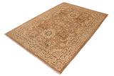 handmade Traditional Kafkaz Chobi Ziegler Brown Tan Hand Knotted RECTANGLE 100% WOOL area rug 10 x 14