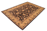 handmade Traditional Kafkaz Chobi Ziegler Blue Lt. Gold Hand Knotted RECTANGLE 100% WOOL area rug 10 x 14