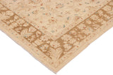 handmade Traditional Kafkaz Chobi Ziegler Beige Brown Hand Knotted RECTANGLE 100% WOOL area rug 10 x 14