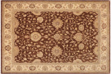 handmade Traditional Kafkaz Chobi Ziegler Brown Beige Hand Knotted RECTANGLE 100% WOOL area rug 9 x 11