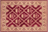handmade Transitional Kafkaz Chobi Ziegler Magenta Beige Hand Knotted RECTANGLE 100% WOOL area rug 8 x 10