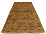 Bohemian Gabbeh Janee Beige/Rust Wool Rug - 3'10'' x 5'9''