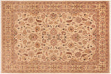 handmade Traditional Lahore Beige Green Hand Knotted RECTANGLE 100% WOOL area rug 8 x 10
