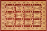 handmade Transitional Kafkaz Chobi Ziegler Beige Rust Hand Knotted RECTANGLE 100% WOOL area rug 8 x 10