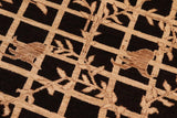 handmade Transitional Kafkaz Chobi Ziegler Black Tan Hand Knotted RECTANGLE 100% WOOL area rug 8 x 10