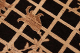 handmade Transitional Kafkaz Chobi Ziegler Black Tan Hand Knotted RECTANGLE 100% WOOL area rug 8 x 10