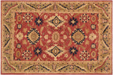 handmade Traditional Kafkaz Chobi Ziegler Rust Lt. Green Hand Knotted RECTANGLE 100% WOOL area rug 9 x 12