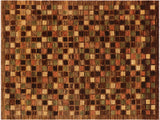 Boho Chic Gabbeh Demetriu Brown/Tan Wool Rug - 8'11'' x 11'7''