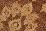 handmade Traditional Kafkaz Chobi Ziegler Brown Beige Hand Knotted RECTANGLE 100% WOOL area rug 8 x 11