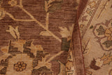 handmade Traditional Kafkaz Chobi Ziegler Brown Beige Hand Knotted RECTANGLE 100% WOOL area rug 8 x 11