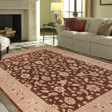 handmade Traditional Kafkaz Chobi Ziegler Brown Lt. Gray Hand Knotted RECTANGLE 100% WOOL area rug 9 x 12