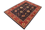 handmade Traditional Kafkaz Chobi Ziegler Blue Red Hand Knotted RECTANGLE 100% WOOL area rug 9 x 12