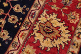 handmade Traditional Kafkaz Chobi Ziegler Blue Red Hand Knotted RECTANGLE 100% WOOL area rug 9 x 12