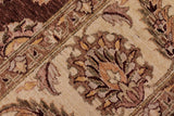 handmade Traditional Kafkaz Chobi Ziegler Brown Beige Hand Knotted RECTANGLE 100% WOOL area rug 9 x 12