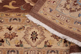 handmade Traditional Kafkaz Chobi Ziegler Brown Beige Hand Knotted RECTANGLE 100% WOOL area rug 9 x 11