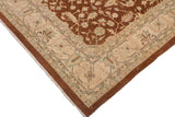 handmade Traditional Kafkaz Chobi Ziegler Brown Beige Hand Knotted RECTANGLE 100% WOOL area rug 9 x 12