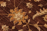 handmade Traditional Kafkaz Chobi Ziegler Brown Beige Hand Knotted RECTANGLE 100% WOOL area rug 9 x 11