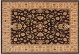 handmade Traditional Kafkaz Chobi Ziegler Dark Brown Tan Hand Knotted RECTANGLE 100% WOOL area rug 9 x 12