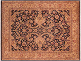 handmade Traditional Agra Blue Tan Hand Knotted RECTANGLE 100% WOOL area rug 8x10